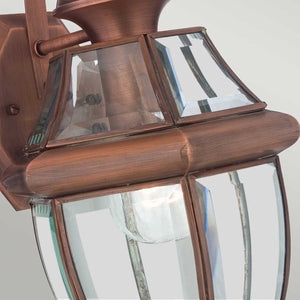 Quoizel Outdoor Wall Light from the Newbury range. Newbury 1 Light Medium Wall Lantern Product Code = QZ-NEWBURY2-M-AC