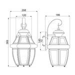 Quoizel Outdoor Wall Light from the Newbury range. Newbury 1 Light Medium Wall Lantern – SKU QZ-NEWBURY2-M-AC