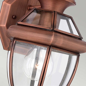 Quoizel Outdoor Wall Light from the Newbury range. Newbury 1 Light Small Wall Lantern Product Code = QZ-NEWBURY2-S-AC