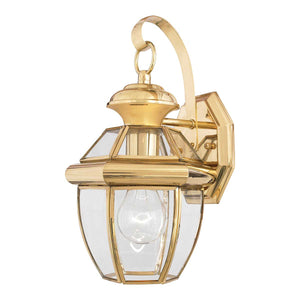 Quoizel Outdoor Wall Light from the Newbury range. Newbury 1 Light Small Wall Lantern Product Code = QZ-NEWBURY2-S-PB