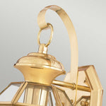 Quoizel Outdoor Wall Light from the Newbury range. Newbury 1 Light Small Wall Lantern Product Code = QZ-NEWBURY2-S-PB