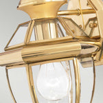 Quoizel Outdoor Wall Light from the Newbury range. Newbury 1 Light Small Wall Lantern Product Code = QZ-NEWBURY2-S-PB