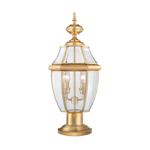 Quoizel Pedestal Lantern from the Newbury range. Newbury 2 Light Pedestal Product Code = QZ-NEWBURY3-L-PB