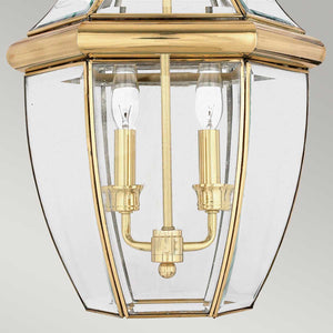 Quoizel Outdoor Hanging from the Newbury range. Newbury 2 Light Large Chain Lantern Product Code = QZ-NEWBURY8-L-PB