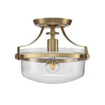 Quoizel Penn Station 1 Light Semi-Flush QZ-PENN-STATION-F-BB