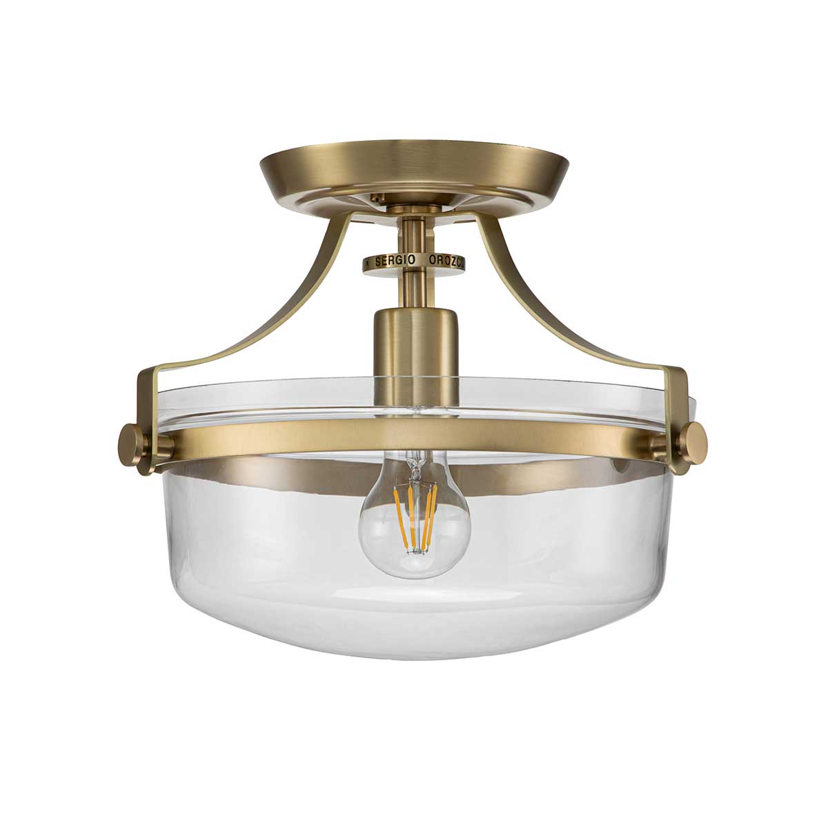 Quoizel Penn Station 1 Light Semi-Flush QZ-PENN-STATION-F-BB