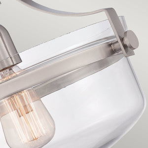 Quoizel Penn Station 1 Light Semi-Flush QZ-PENN-STATION-F-BN