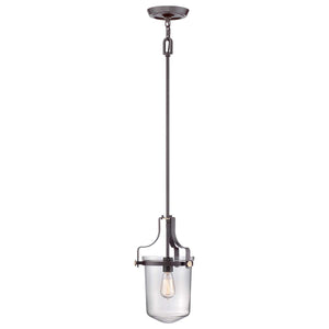 Quoizel Pendant from the Penn Station range. Penn Station 1 Light Mini Pendant Product Code = QZ-PENN-STATION-S-WT