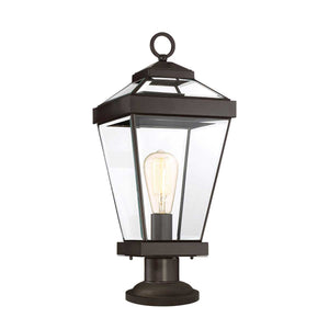 Quoizel Pedestal Lantern from the Ravine range. Ravine Medium Pedestal Product Code = QZ-RAVINE3-M