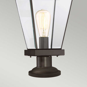 Quoizel Pedestal Lantern from the Ravine range. Ravine Medium Pedestal Product Code = QZ-RAVINE3-M