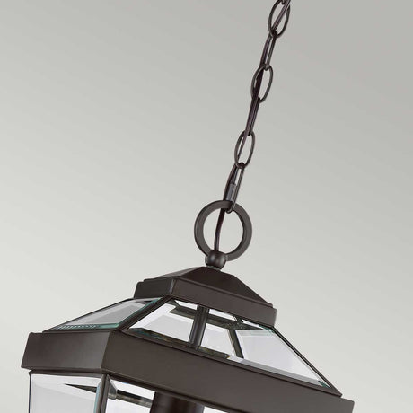 Quoizel Outdoor Hanging from the Ravine range. Ravine Medium Chain Lantern Product Code = QZ-RAVINE8-M