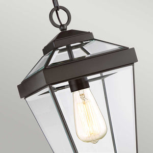 Quoizel Outdoor Hanging from the Ravine range. Ravine Medium Chain Lantern Product Code = QZ-RAVINE8-M