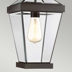 Quoizel Outdoor Hanging from the Ravine range. Ravine Medium Chain Lantern Product Code = QZ-RAVINE8-M