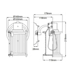 Quoizel Wall Light from the Riggs range. Riggs 1 Light Wall Light – SKU QZ-RIGGS1-BATH-WS