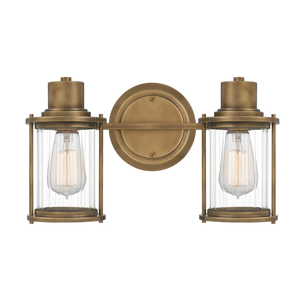 Quoizel Wall Light from the Riggs range. Riggs 2 Light Wall Light – SKU QZ-RIGGS2-BATH-WS