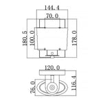 Quoizel Wall Light from the Seaview range. Seaview 1 Light Wall Light Product Code = QZ-SEAVIEW1-BATH