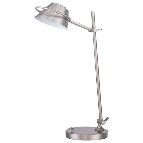 Quoizel Table Lamp from the Spencer range. Spencer LED Table Lamp in Brushed Nickel Product Code = QZ-SPENCER-TL-BN