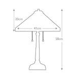 Quoizel Table Lamp from the Stephen range. Stephen 2 Light Table Lamp – SKU QZ-STEPHEN-TL