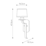 Quoizel Wall Light from the Sutton Place range. Sutton Place 1 Light Wall Light Product Code = QZ-SUTTON-PLACE1