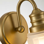 Quoizel Wall Light from the Swell range. Swell 1 Light Wall Light Product Code = QZ-SWELL1-BB-BATH