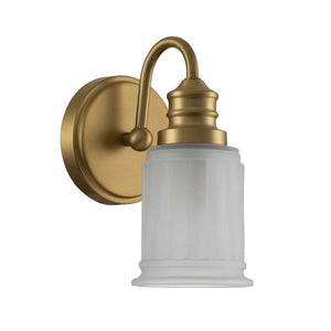 Quoizel Wall Light from the Swell range. Swell 1 Light Wall Light Product Code = QZ-SWELL1-BB-BATH