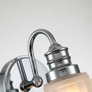 Quoizel Wall Light from the Swell range. Swell 1 Light Wall Light Product Code = QZ-SWELL1-PC-BATH
