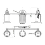 Quoizel Wall Light from the Swell range. Swell 3 Light Wall Light – SKU QZ-SWELL3-PC-BATH