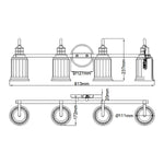 Quoizel Wall Light from the Swell range. Swell 4 Light Wall Light – SKU QZ-SWELL4-BB-BATH