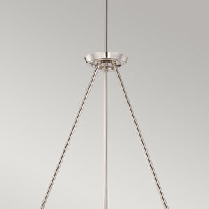 Quoizel Chandelier from the Theater Row range. Theater Row 6 Light Chandelier - Imperial Silver Product Code = QZ-THEATER-ROW6IS