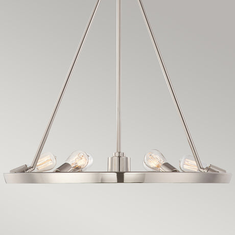 Quoizel Chandelier from the Theater Row range. Theater Row 6 Light Chandelier - Imperial Silver Product Code = QZ-THEATER-ROW6IS