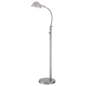 Quoizel Floor Lamp from the Thompson range. Thompson LED Floor Lamp in Brushed Nickel Product Code = QZ-THOMPSON-FLBN