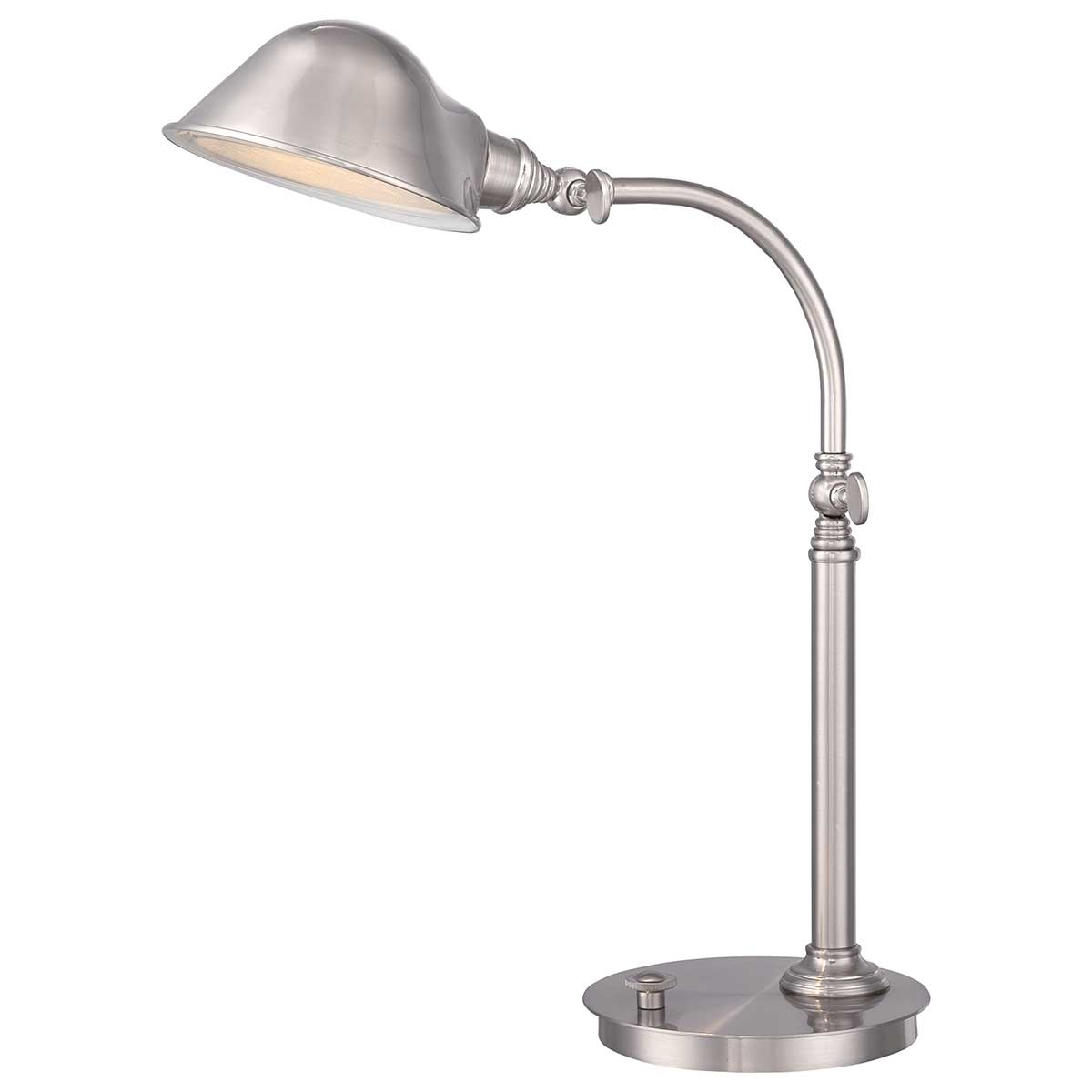 Quoizel Table Lamp from the Thompson range. Thompson LED Table Lamp in Brushed Nickel Product Code = QZ-THOMPSON-TLBN
