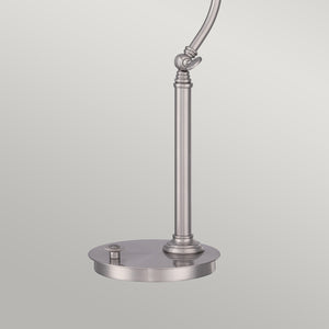 Quoizel Table Lamp from the Thompson range. Thompson LED Table Lamp in Brushed Nickel Product Code = QZ-THOMPSON-TLBN