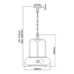 Quoizel Pendant from the Trilogy range. Trilogy 3 Light Pendant - Old Bronze Product Code = QZ-TRILOGY-3P