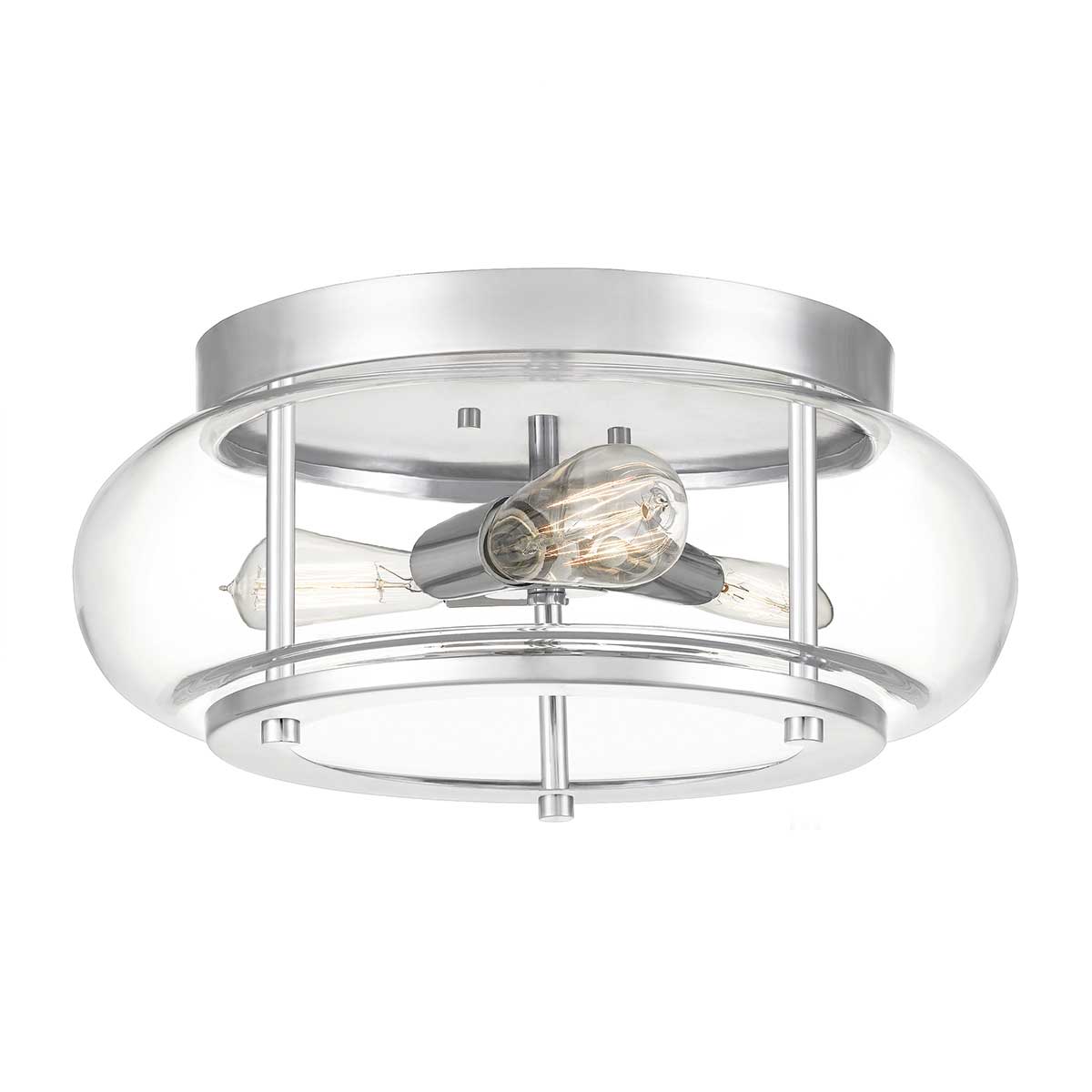 Quoizel Ceiling Flush from the Trilogy range. Trilogy 3 Light Flush Product Code = QZ-TRILOGY-F-M-BATH