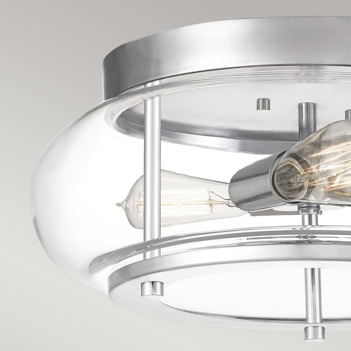 Quoizel Ceiling Flush from the Trilogy range. Trilogy 3 Light Flush Product Code = QZ-TRILOGY-F-M-BATH