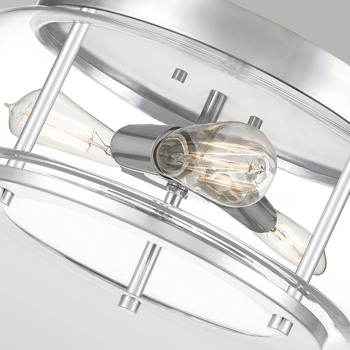 Quoizel Ceiling Flush from the Trilogy range. Trilogy 3 Light Flush Product Code = QZ-TRILOGY-F-M-BATH