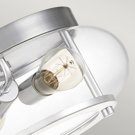 Quoizel Ceiling Flush from the Trilogy range. Trilogy 2 Light Flush Product Code = QZ-TRILOGY-F-S-BATH