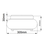 Quoizel Ceiling Flush from the Trilogy range. Trilogy 2 Light Flush – SKU QZ-TRILOGY-F-S-BATH