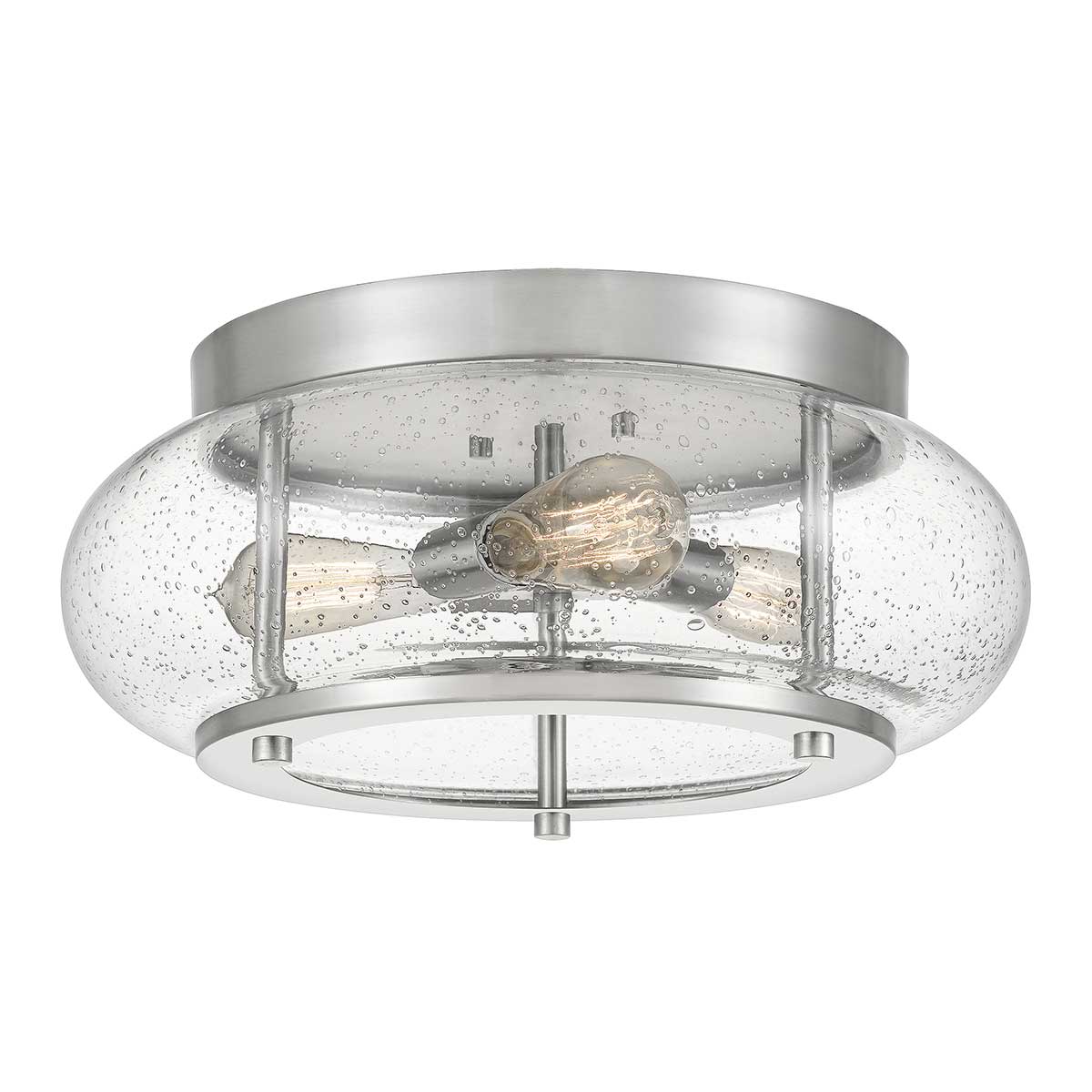 Quoizel Ceiling Flush from the Trilogy range. Trilogy 3 Light Flush Product Code = QZ-TRILOGY-FM-BN