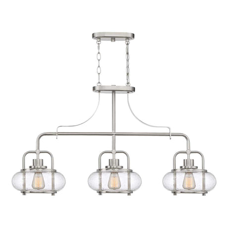 Quoizel Pendant from the Trilogy range. Trilogy 3 Light Island Light Product Code = QZ-TRILOGY-ISLE-BN