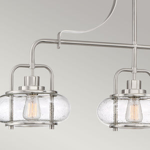Quoizel Pendant from the Trilogy range. Trilogy 3 Light Island Light Product Code = QZ-TRILOGY-ISLE-BN