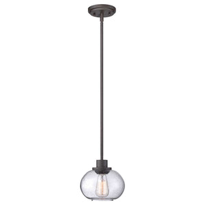 Quoizel Pendant from the Trilogy range. Trilogy 1 Light Pendant - Old Bronze Product Code = QZ-TRILOGY-MP