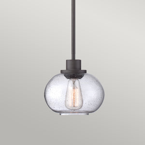 Quoizel Pendant from the Trilogy range. Trilogy 1 Light Pendant - Old Bronze Product Code = QZ-TRILOGY-MP