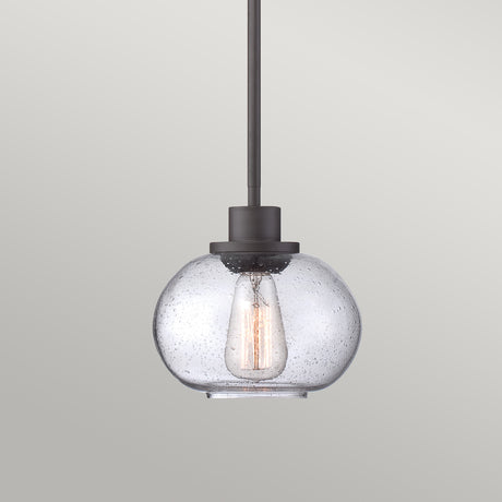 Quoizel Pendant from the Trilogy range. Trilogy 1 Light Pendant - Old Bronze Product Code = QZ-TRILOGY-MP