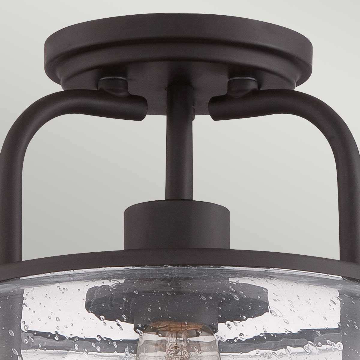 Quoizel Ceiling Semi-Flush from the Trilogy range. Trilogy 1 Light Small Semi-Flush Product Code = QZ-TRILOGY-SF-S