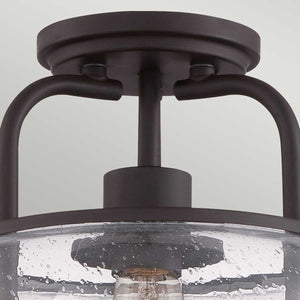 Quoizel Ceiling Semi-Flush from the Trilogy range. Trilogy 1 Light Small Semi-Flush Product Code = QZ-TRILOGY-SF-S