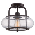 Quoizel Ceiling Semi-Flush from the Trilogy range. Trilogy 1 Light Small Semi-Flush Product Code = QZ-TRILOGY-SF-S