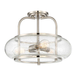Quoizel Ceiling Semi-Flush from the Trilogy range. Trilogy 3 Light Semi-Flush Product Code = QZ-TRILOGY-SFM-BN