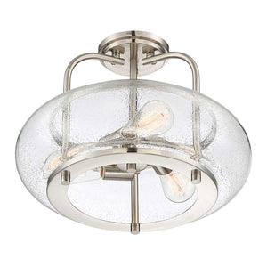 Quoizel Ceiling Semi-Flush from the Trilogy range. Trilogy 3 Light Semi-Flush Product Code = QZ-TRILOGY-SFM-BN
